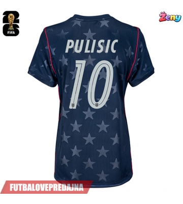 Lacne Ženy Futbalové dres Spojené štáty Christian Pulisic #10 MS 2026 Krátky Rukáv - Preč